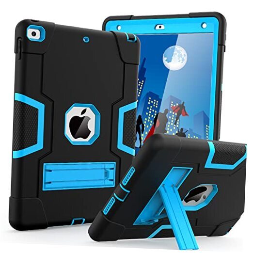 Slim Black & Blue iPad Case for 9th 8th 7th Gen