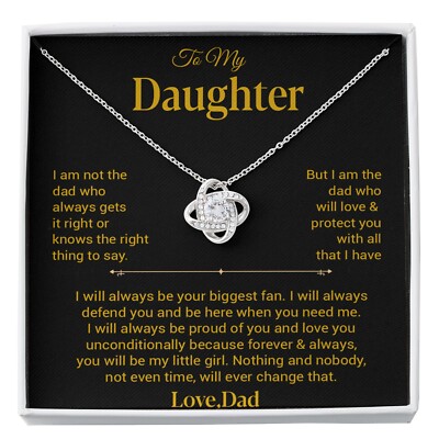 To My Daughter Necklace, Gift for Daughter from Dad, Father Daughter Necklace
