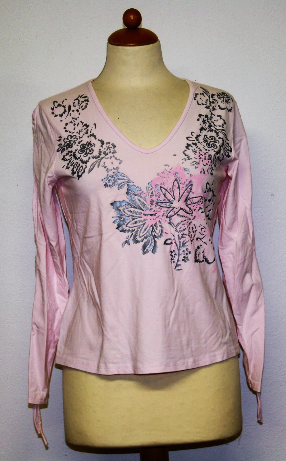 Langarm Shirt in Größe 38 von together  - Ärmel seitlich geschlitzt -