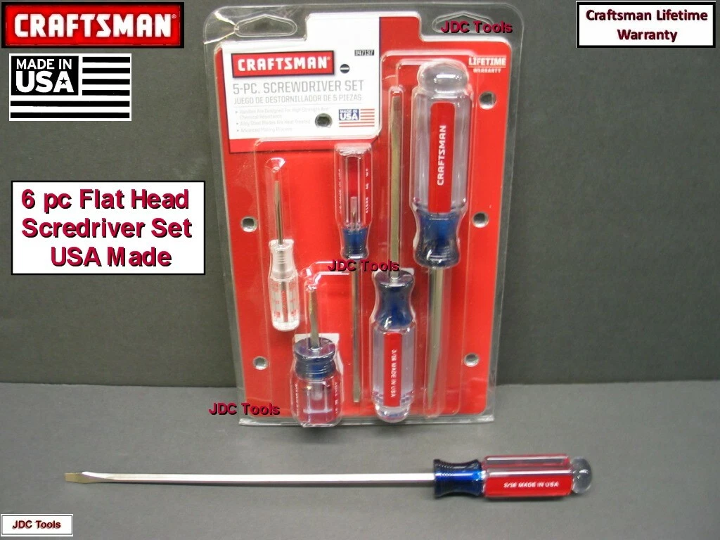 Craftsman flat 2024 head screwdriver set