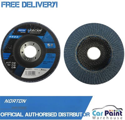 Norton VULCAN Flap Disc 4.5" / 115mm Grinding / Sanding P40 Grit ...