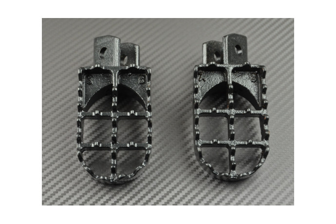 Repose-pieds moto YAMAHA TW200 en acier noir pour balades tout-terrain