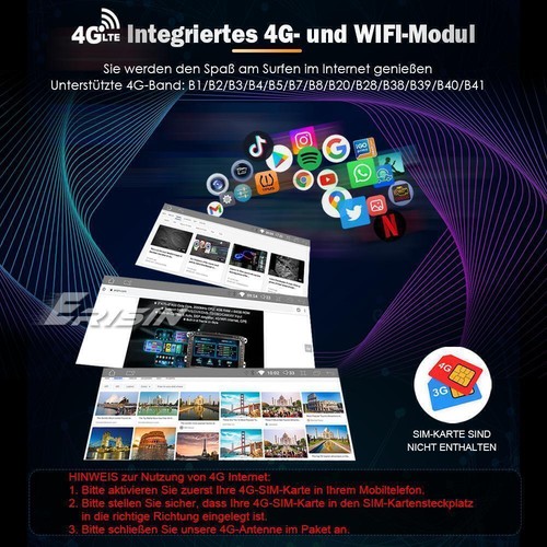 10.25" 8-Kern Android 13 Autoradio DAB+ Navi für BMW 3er F30 F31 F34 4er F32 F33 - Bild 17 von 24