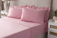 200 Thread Count Polycotton Bed Linen by Belledorm All Sizes in Blush Pink