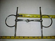 Stainless Steel Full Cheek Eggbutt Snaffle Horse Bit - 5-1/2" with 7-1/2" Cheek