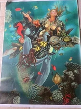 ISRAEL RUBINSTEIN, Goddess Of The Sea - “Nymph”,  Fine Art Print On Canvas 29x39