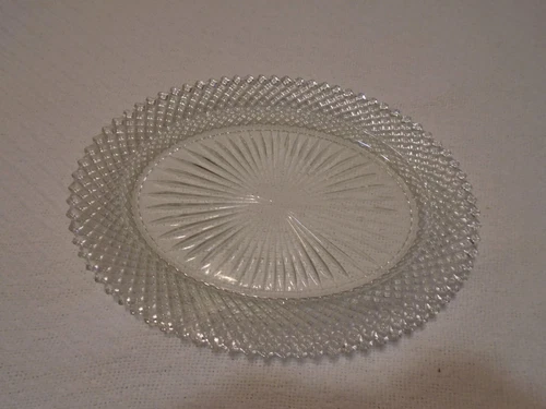 Miss America Depression Glass Platter Clear 12.25" Oval Hocking Glass Company
