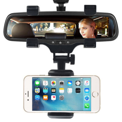 Car Suction Cup Rear View Mirror Angle Adjustable Interior Wide Glass Mirror