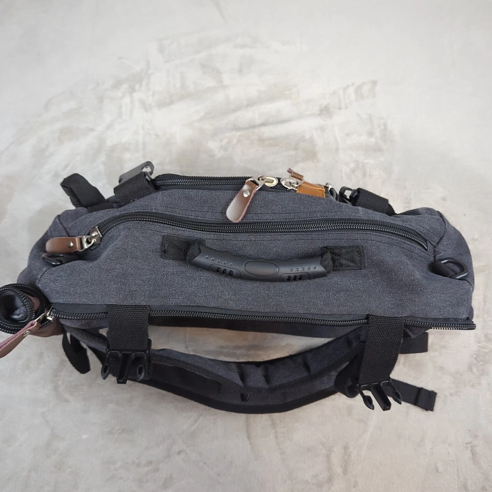 Bolso convertible de lona Kaka mochila equipaje para computadora portátil  Foto 2 de 4