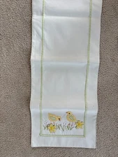 Inspired Treasures Easter Chicks Embellished Table Runner 13"x72" Farmhouse