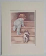 Bessie Pease Gutmann NITEY NITE - 8" x 10" Matted 5" x 7" Card Print 