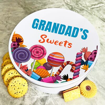 Bright Sweets Opas Runde Personalisierte Geschenk Kuchen Kekse Süßigkeiten Leckerli Dose