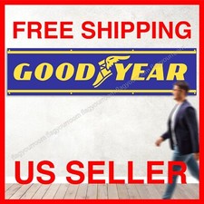 Goodyear Tires Logo Banner Flag 2x8 ft Car Show Garage Wall Decor Sign 2024 NEW
