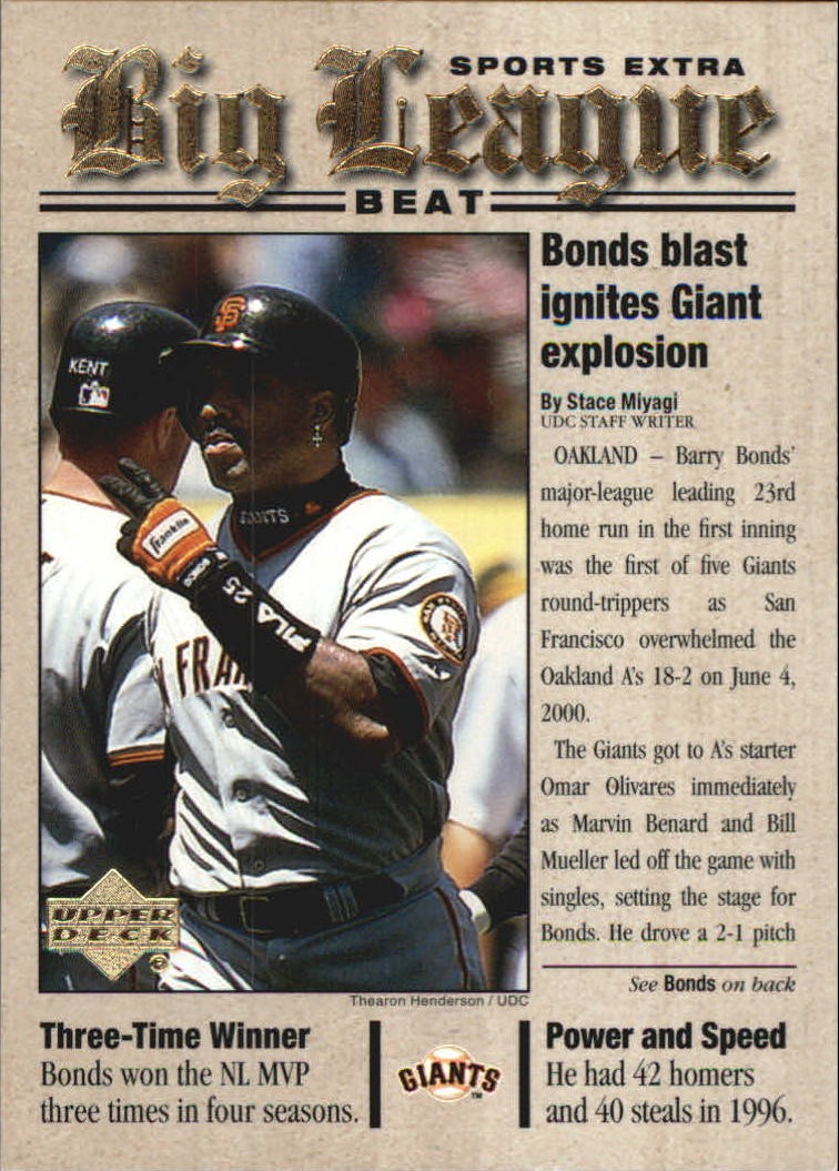2001 Upper Deck Baseball "Insert and Parallel" Cards
