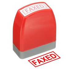 Faxed Notice Stamp, Office Stamp Pre Inked Stamp, Red