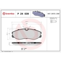 Bremsbelagsatz Brembo P 24 039