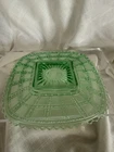 Imperial Depression Glass Beaded Block Square Plate USA