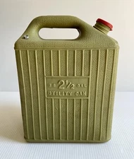 Vintage ACTION US 2 1/2 Gal Utility Can Jug Green Plastic Mid Century PGH, PA