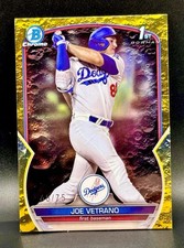 Joe Vetrano 2023 Bowman Draft Chrome Yellow Lunar Refractor /75 #BDC-91