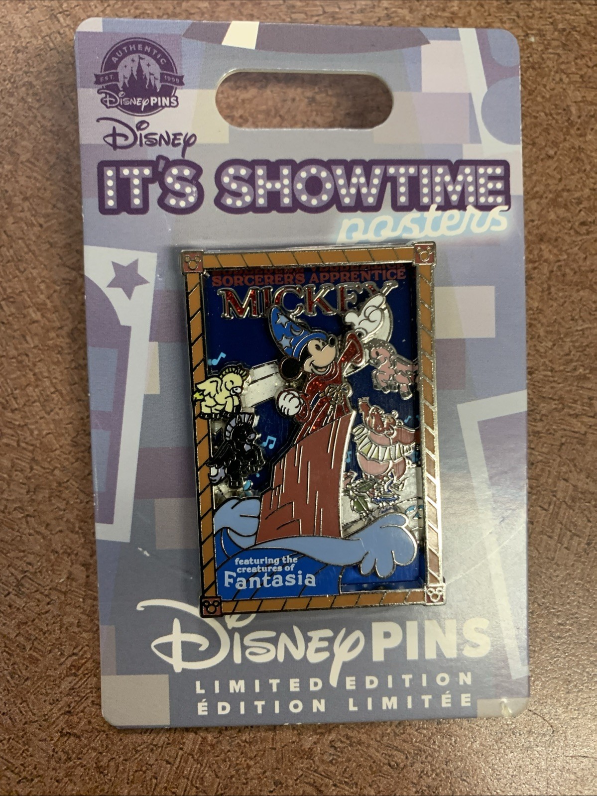 Disney Sorcerer’s Apprentice Mickey It’s Showtime Poster Series Pin LE3000