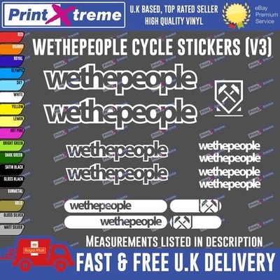 WETHEPEOPLE BIKES WTP Vinyl Aufkleber, Sticker, Radfahren BMX, HOCHWERTIG V3