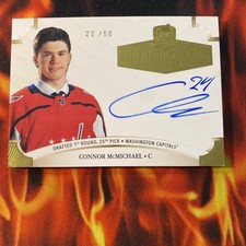 2020-21 THE CUP CONNOR MCMICHAEL /50 GOLD AUTO ROOKIE CLASS 2021