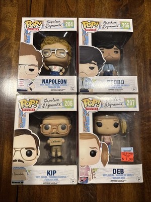 Funko POP! Napoleon Dynamite Set Napoleon 204, Pedro 205, Kip 206, Deb 207