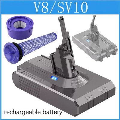 9000mAh Akku für Dyson V8 SV10 Absolute Animal 967834-02 8,0Ah / Filter Zubehör