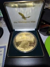 2002 Large Half Pound 8 oz .999 Fine Silver Golden Eagle Gold Layer