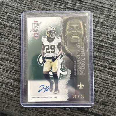 BOOKEND 2025 Topps Signature Class Quincy Riley Rookie RC Auto 001/150 Saints!