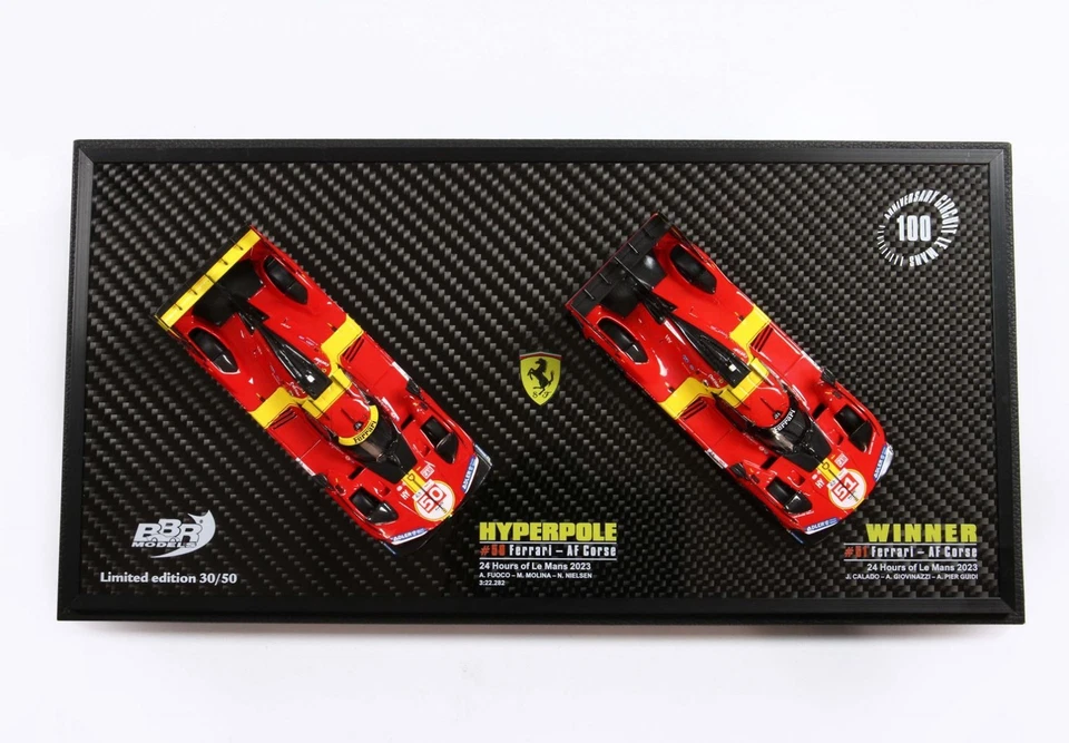 BBR EMPLM100CH  Ferrari 499P Le Mans 2023 Auto n.50 e n.51 1/43 Limited #49/50 - Immagine 3 di 4