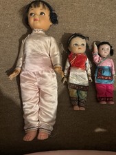 Vintage Collection Of 3 Asian Chinese Asian Decorative Dolls