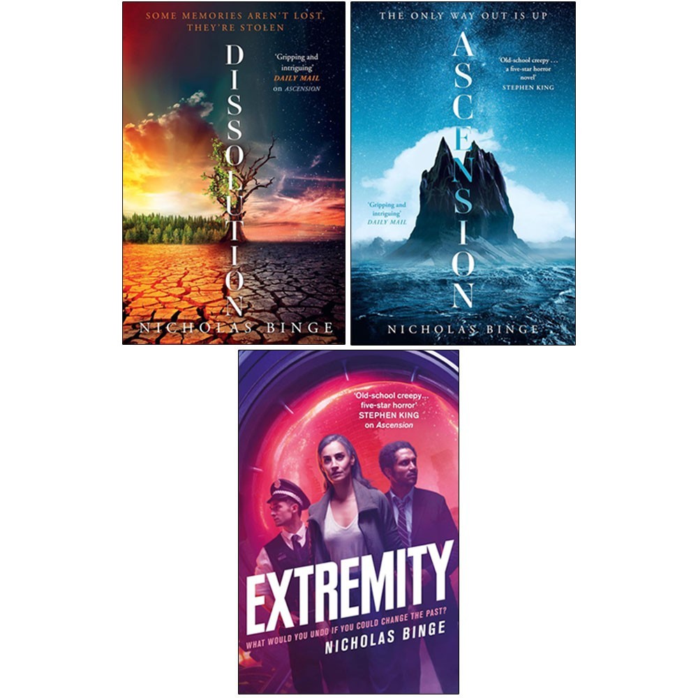 Nicholas Binge 3 Books Collection Set Ascension,Extremity,Dissolution