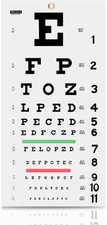 PECULA Eye Chart for Exams - Snellen Wall 240L" x 10.8W", white