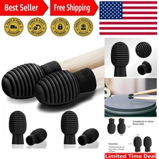 4 Pieces Drum Mute Drum Dampener Silicone Drumstick Silent Practice Tips Percuss