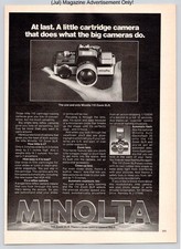 Minolta 110 Zoom SLR Compact Cartridge Reflex Camera Vintage 1977 Advertisement