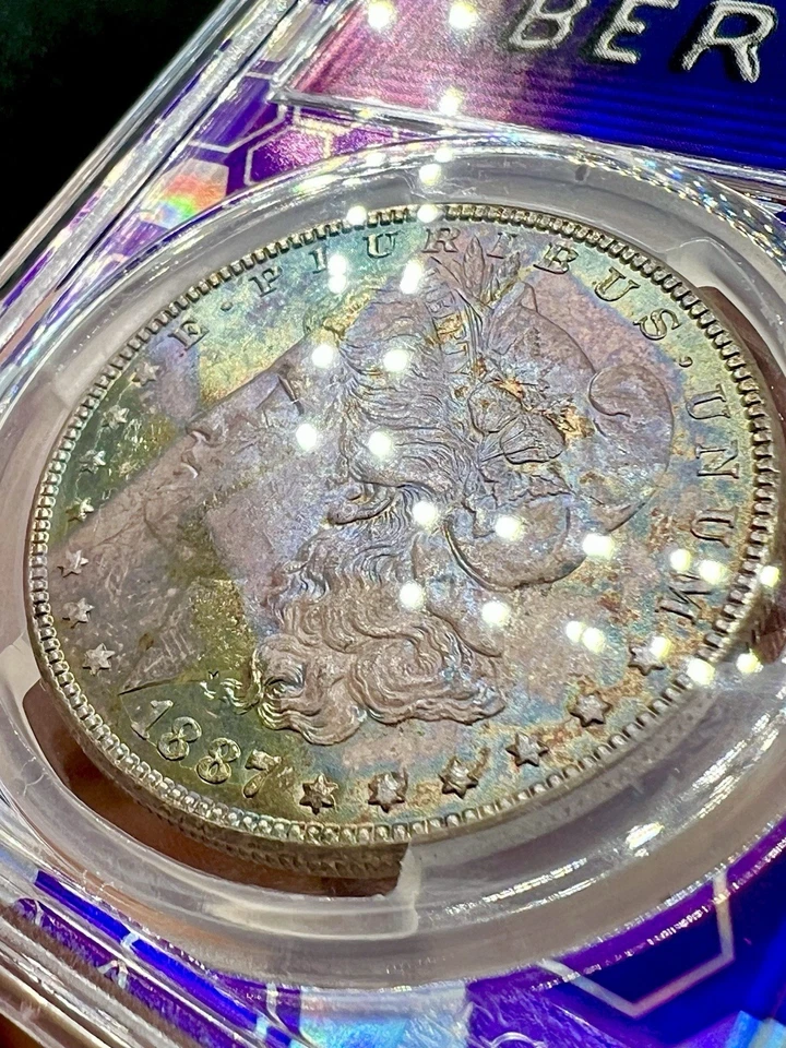 1887-P BERT Label End Roll Toner Trader Bea PCGS MS64 - Beautifuly Toned - Image 4 of 4