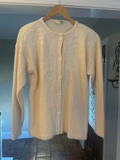 Vintage Units Limited Edition Ivory Sweater Women’s Size 2 Silk Rabbit Lambswool