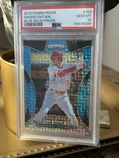 🔥 2019 “LOW POP” SHOHEI OHTANI BLUE MOJO PRIZM 2nd YEAR ROOKIE CARD