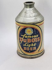 FAMOUS DuBOIS LIGHT BEER CROWNTAINER CONE TOP BEER CAN IRTP 1940S