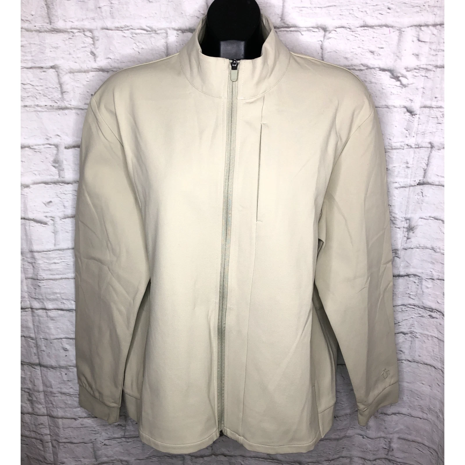 Penguin Sport Full Zip Jacket Mens Large Agate Gray OGKSE0K1 $95 NEW Golf