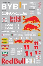 110 Scale Red Bull Oracle Racing F1 Rb20 Rc Car Transfer Decal Sheet