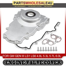 Aluminum LS Timing Cover 12561243 Set Replacement for Gen III LS1 LS6 4.8L 5.3L