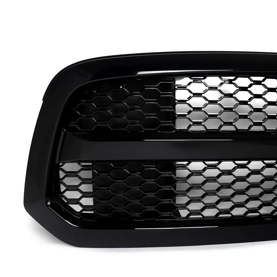 Gloss Black Front Bumper Hood Grille For Dodge Ram 1500/1500 Classic 2013-2021 - Imagem 3 de 4