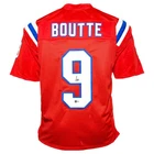Kayshon Boutte Signed New England Red Football Jersey (Beckett)