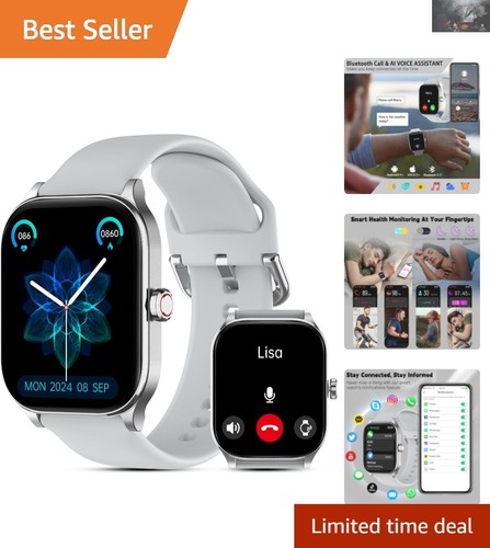 Stylish Smart Watch with Heart Rate and Sleep Monitoring -  Waterproof