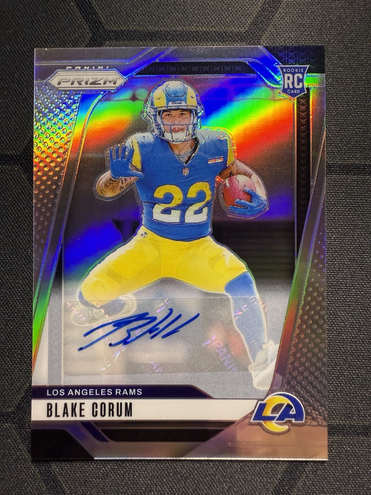 2024 Panini Prizm BLAKE CORUM Rookie Silver Auto Los Angeles Rams RC #308