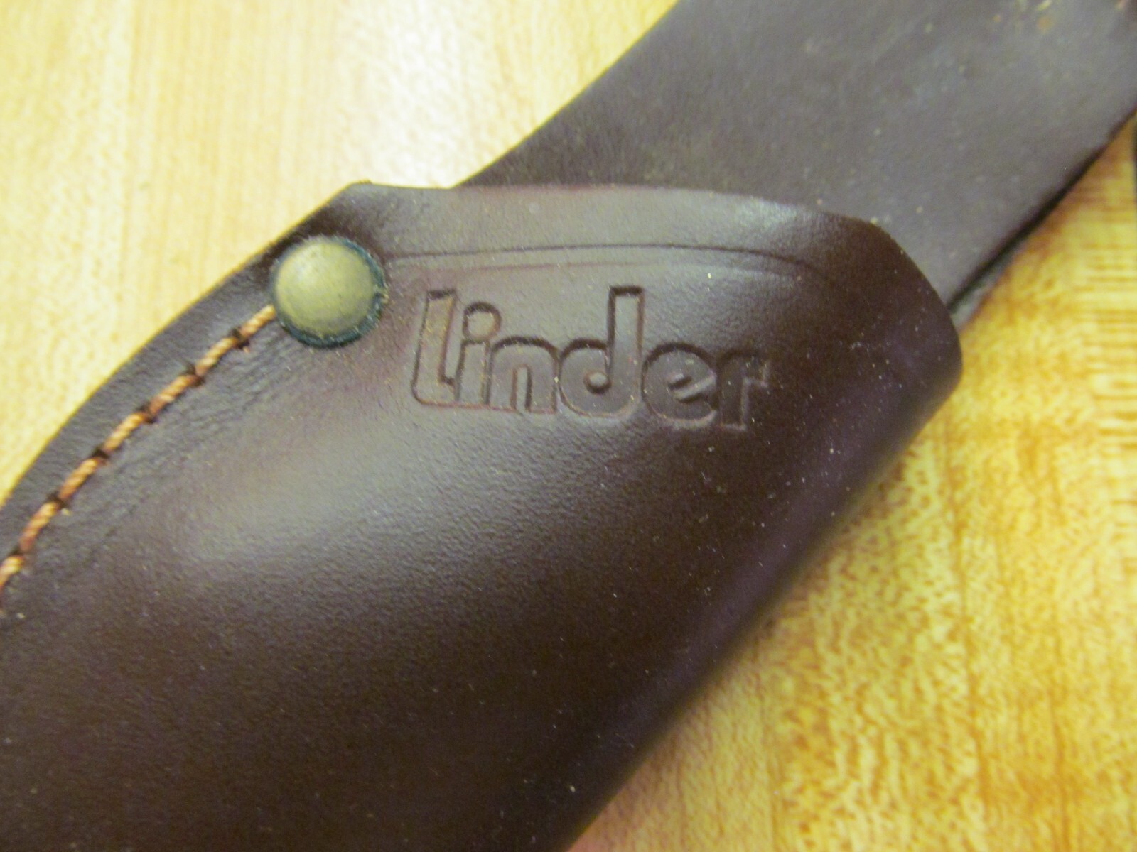 Linder Knife Model 440510 Wood Handles and Leather Sheath eBay