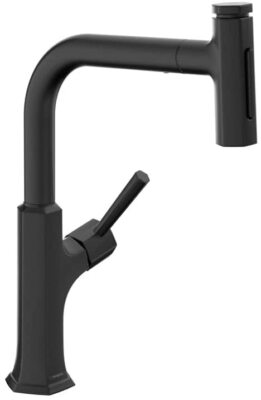 Hansgrohe 04828670 Locarno Single-Handle Pull Down Kitchen Faucet in Matte Black