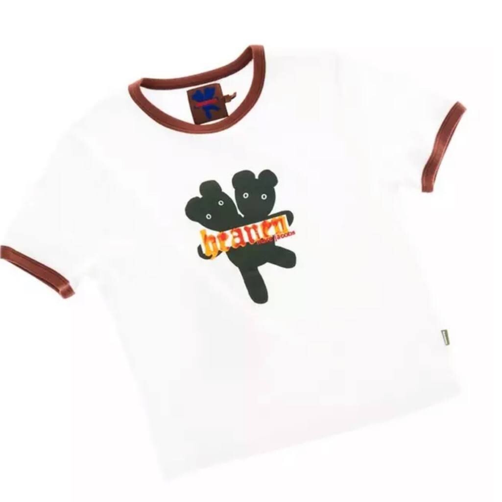Heaven by Marc Jacobs Logo Ringer Baby Tee/tshirt size small Heaven by Marc Jacobs Logo Ringer Baby Tee/tshirt size small